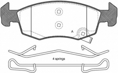 OPEN PARTS bpa163402 -  Комплект тормозных колодок, дисковый тормоз
